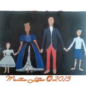The First Family (Family Portraits) Paint on Wood